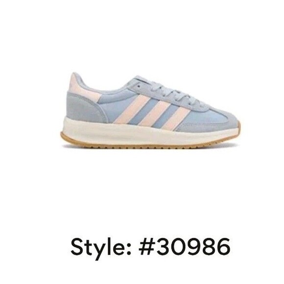 Adidas Size 7.5 Run 70s 2.0 Retro Blue/ Pink/Gum Suede & Mesh Sneakers NWOB - Picture 2 of 10